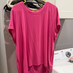 Athleta Vibrant Pink Short Sleeve Tee